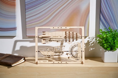 Ugears – Zeppelin 2,5D Puzzle Luftschiff Modell | 3D Holzpuzzle - Lama Welt