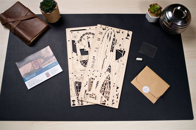 Ugears – Zeppelin 2,5D Puzzle Luftschiff Modell | 3D Holzpuzzle - Lama Welt