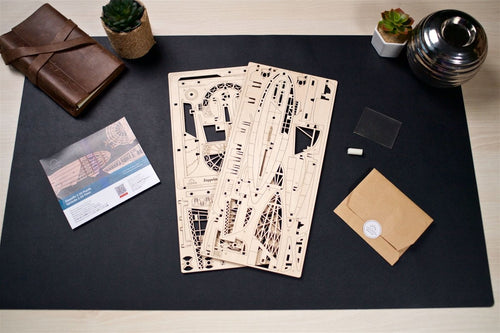 Ugears – Zeppelin 2,5D Puzzle Luftschiff Modell | 3D Holzpuzzle - Lama Welt