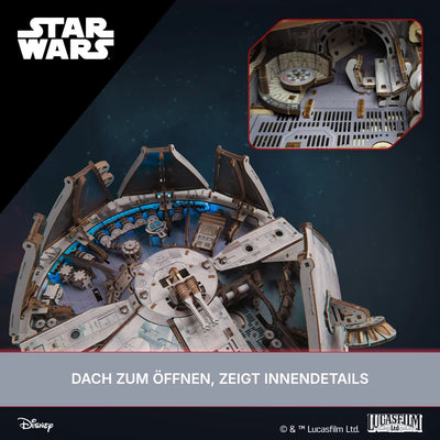 Ugears | Raumgleiter „Star Wars Millennium Falke™“ | 3D Holzpuzzle