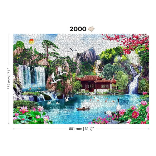 WOODEN.CITY – Wasserfälle Im Japanischen Garten | 3D Holzpuzzle