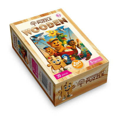 WOODEN.CITY – Angelabenteuer | 3D Holzpuzzle - Lama Welt