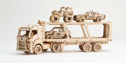 WOODEN.CITY – Auto - Transporter | 3D Holzpuzzle - Lama Welt
