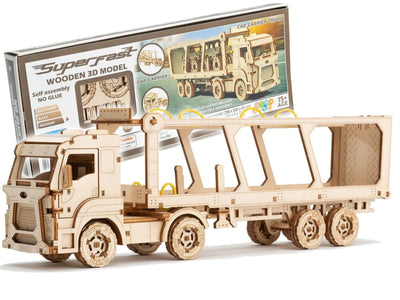 WOODEN.CITY – Auto - Transporter | 3D Holzpuzzle - Lama Welt