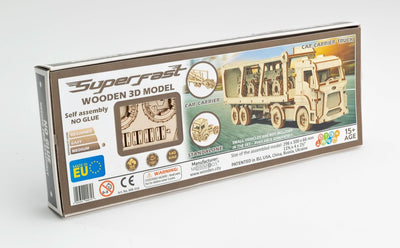 WOODEN.CITY – Auto - Transporter | 3D Holzpuzzle - Lama Welt