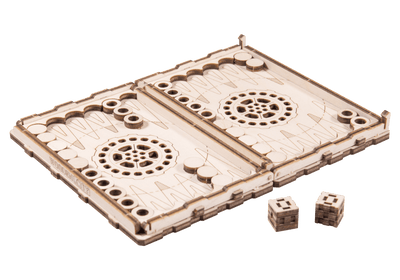 WOODEN.CITY – Backgammon - Spiel | 3D Holzpuzzle - Lama Welt