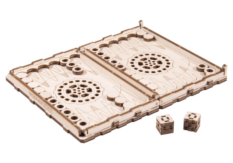 WOODEN.CITY – Backgammon - Spiel | 3D Holzpuzzle - Lama Welt