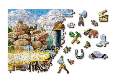 WOODEN.CITY – Bahnstrecke | 3D Holzpuzzle - Lama Welt