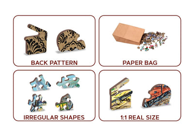 WOODEN.CITY – Bahnstrecke | 3D Holzpuzzle - Lama Welt