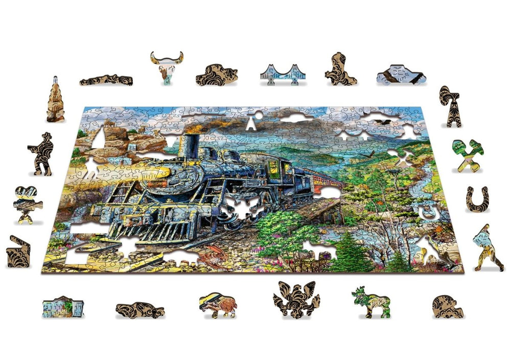 WOODEN.CITY – Bahnstrecke | 3D Holzpuzzle - Lama Welt