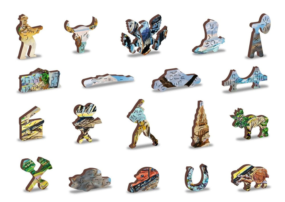 WOODEN.CITY – Bahnstrecke | 3D Holzpuzzle - Lama Welt