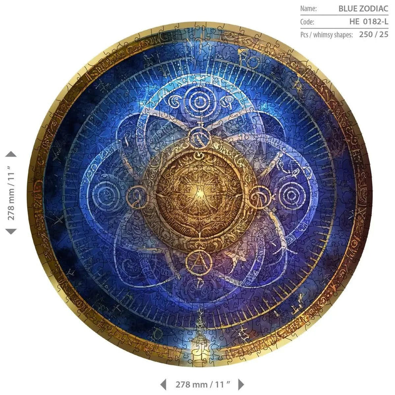 WOODEN.CITY – Blauer Tierkreis | 3D Holzpuzzle - Lama Welt