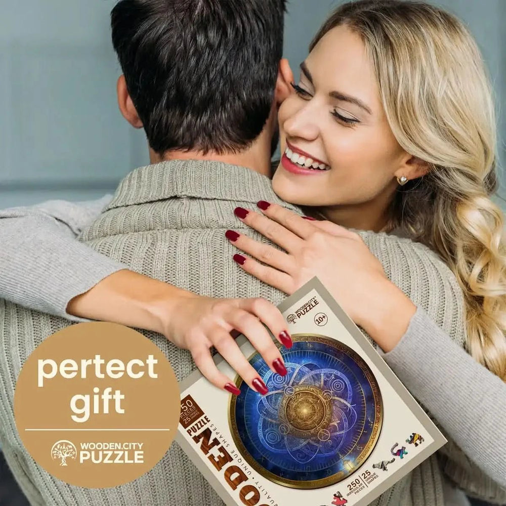 WOODEN.CITY – Blauer Tierkreis | 3D Holzpuzzle - Lama Welt