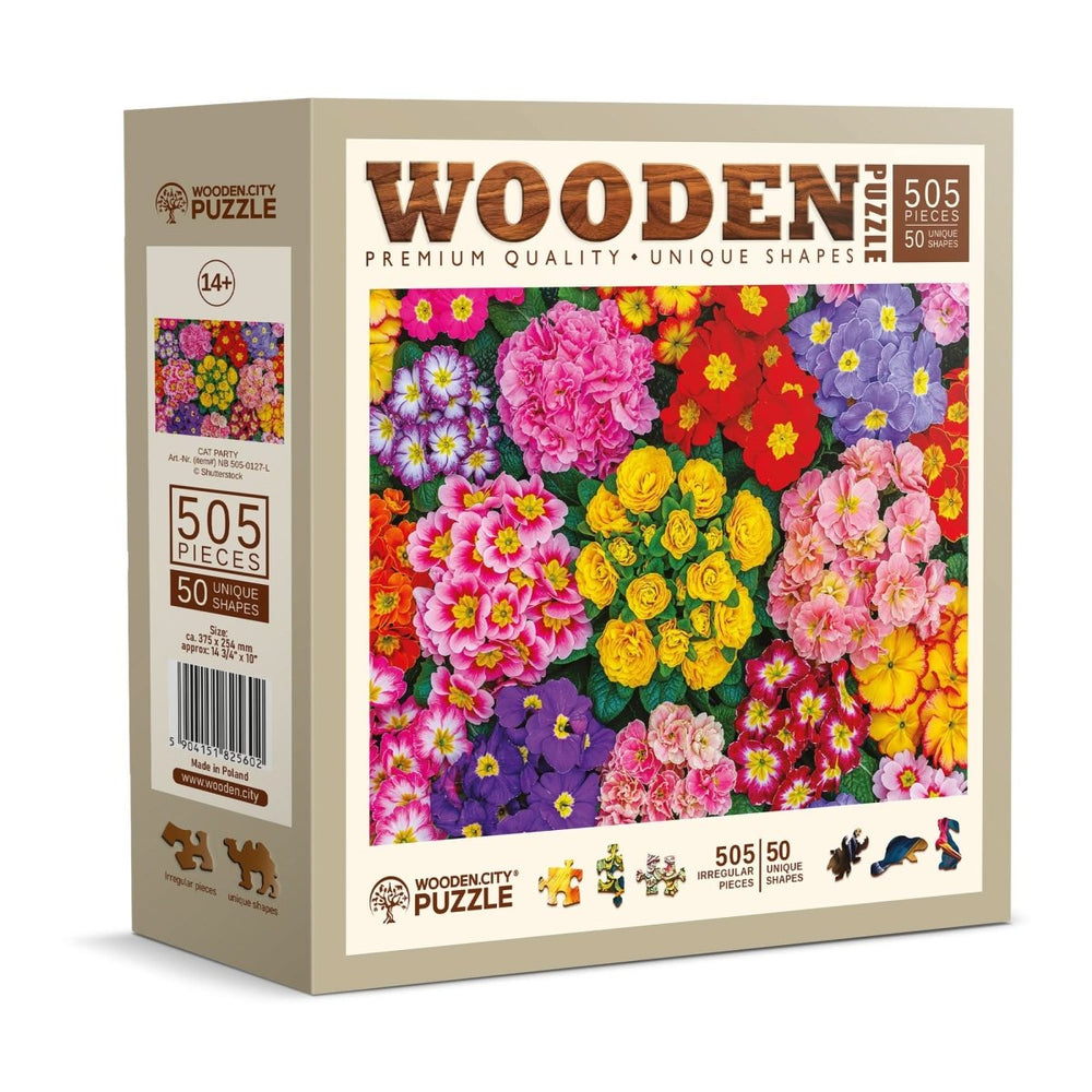 WOODEN.CITY – Blühende Blumen | 3D Holzpuzzle - Lama Welt