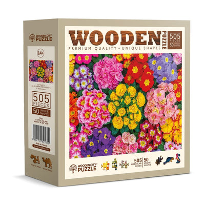 WOODEN.CITY – Blühende Blumen | 3D Holzpuzzle - Lama Welt