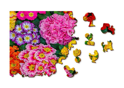 WOODEN.CITY – Blühende Blumen | 3D Holzpuzzle - Lama Welt