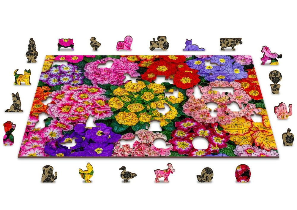 WOODEN.CITY – Blühende Blumen | 3D Holzpuzzle - Lama Welt