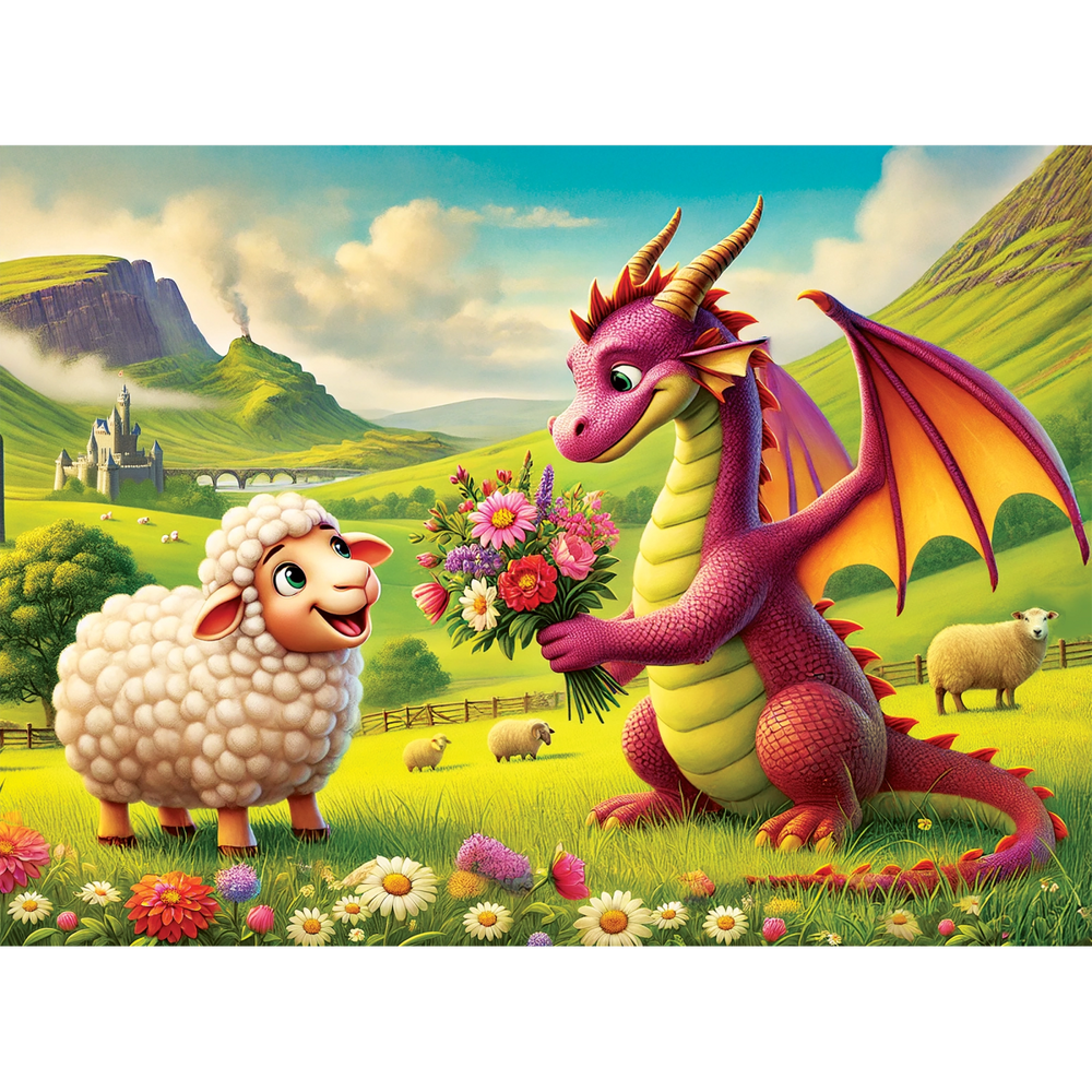 WOODEN.CITY – Blumen Für Einen Freund | 3D Holzpuzzle - Lama Welt