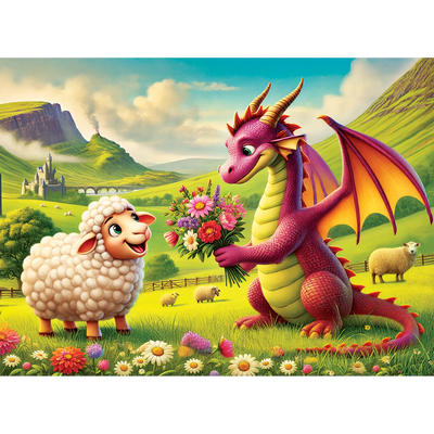 WOODEN.CITY – Blumen Für Einen Freund | 3D Holzpuzzle - Lama Welt