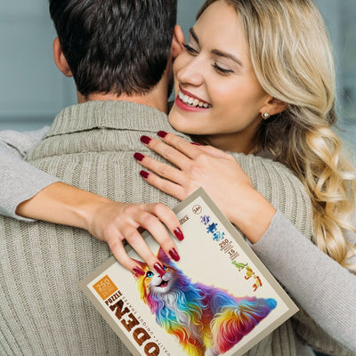 WOODEN.CITY – Bunte Katzenfantasie | 3D Holzpuzzle - Lama Welt