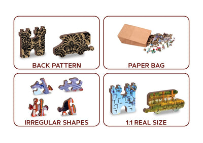 WOODEN.CITY – "Byodo - In Tempel, Kyoto, Japan | 3D Holzpuzzle - Lama Welt