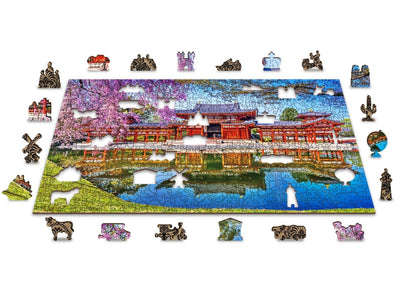 WOODEN.CITY – "Byodo - In Tempel, Kyoto, Japan | 3D Holzpuzzle - Lama Welt
