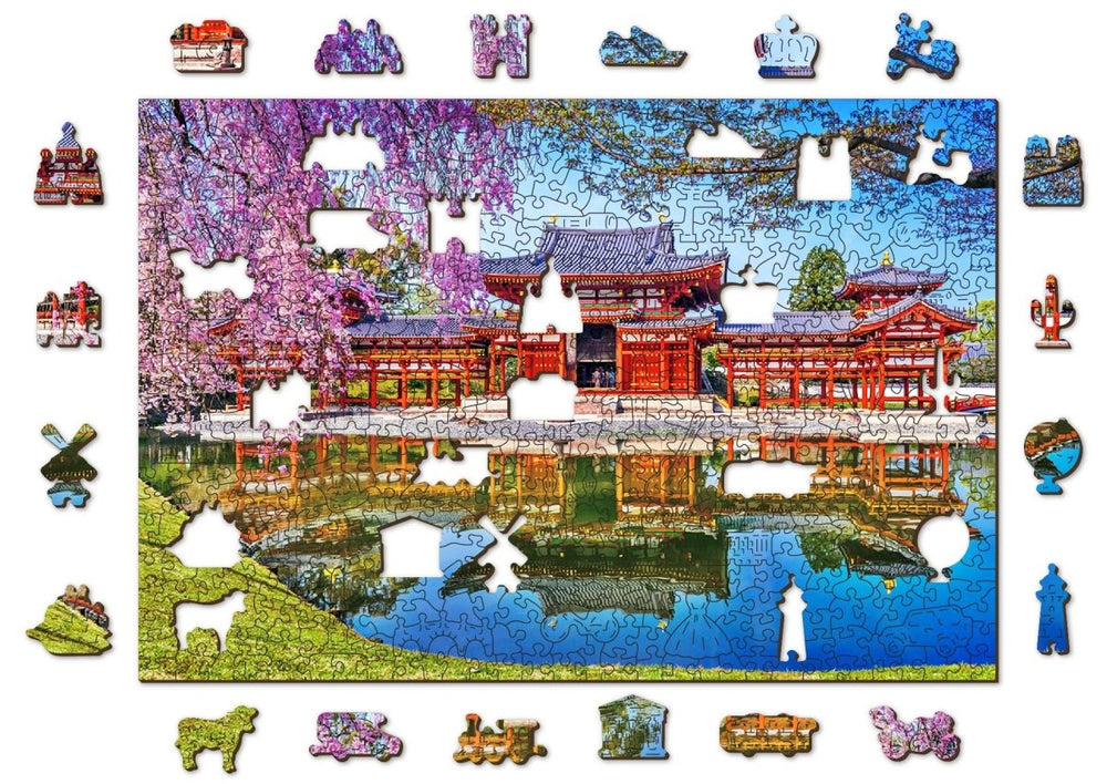 WOODEN.CITY – "Byodo - In Tempel, Kyoto, Japan | 3D Holzpuzzle - Lama Welt