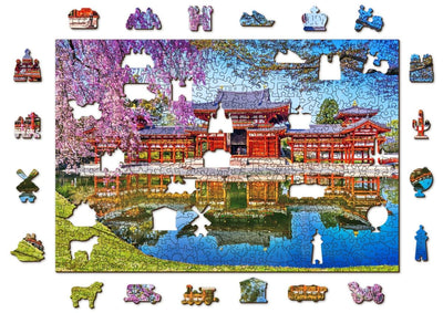 WOODEN.CITY – "Byodo - In Tempel, Kyoto, Japan | 3D Holzpuzzle - Lama Welt