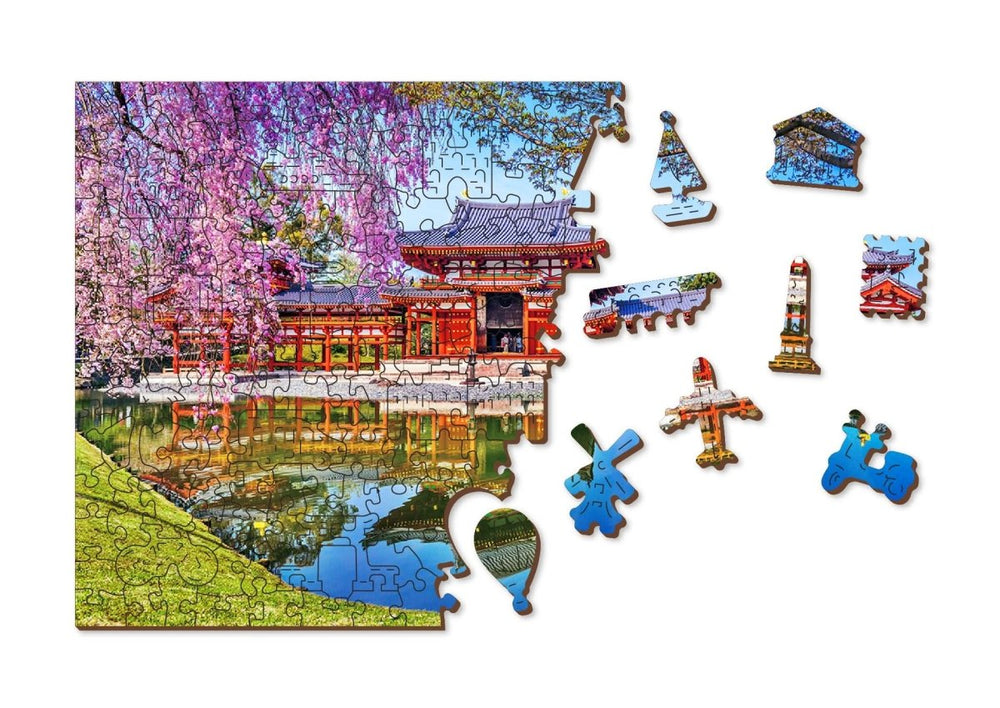 WOODEN.CITY – "Byodo - In Tempel, Kyoto, Japan | 3D Holzpuzzle - Lama Welt