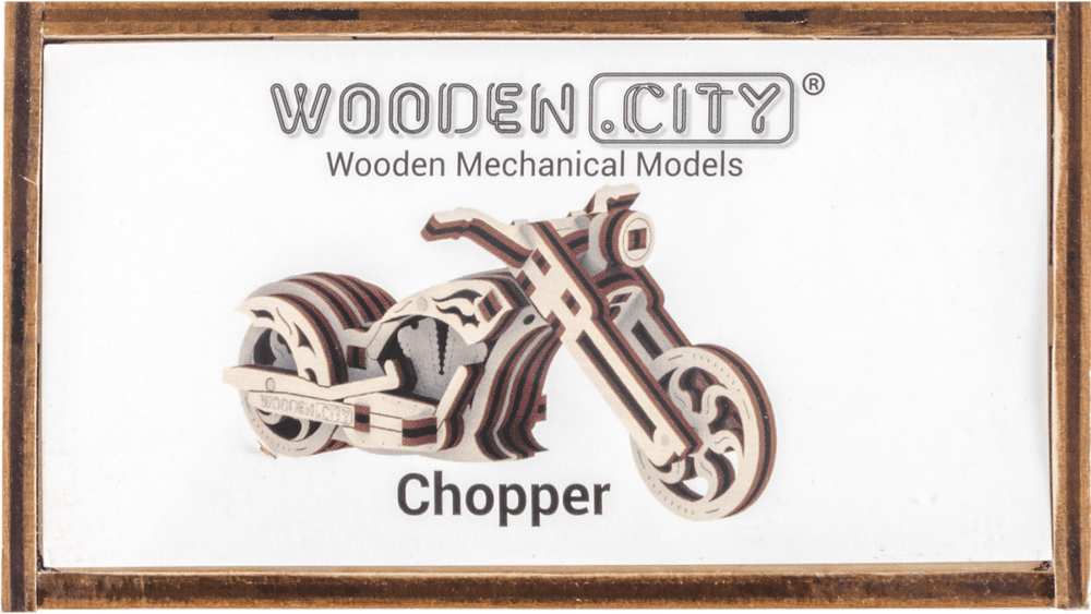 WOODEN.CITY – Chopper Widget | 3D Holzpuzzle - Lama Welt