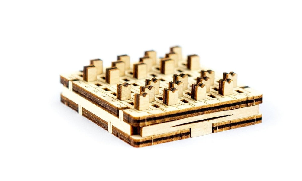 WOODEN.CITY – Dame - Spiel | 3D Holzpuzzle - Lama Welt