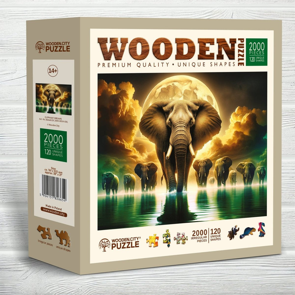 WOODEN.CITY – Elefantenträume | 3D Holzpuzzle - Lama Welt