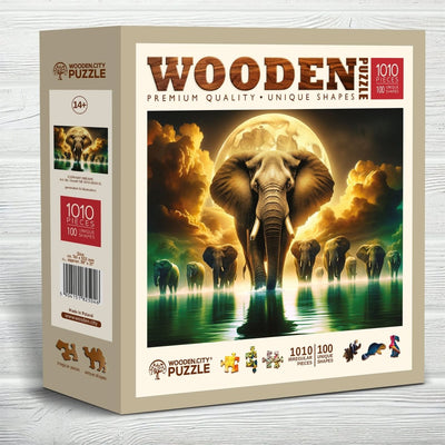 WOODEN.CITY – Elefantenträume | 3D Holzpuzzle - Lama Welt