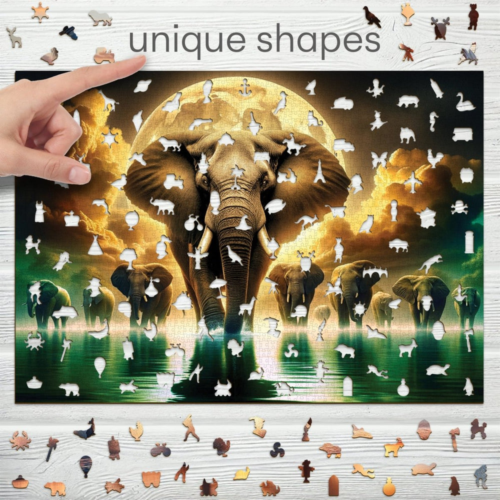 WOODEN.CITY – Elefantenträume | 3D Holzpuzzle - Lama Welt