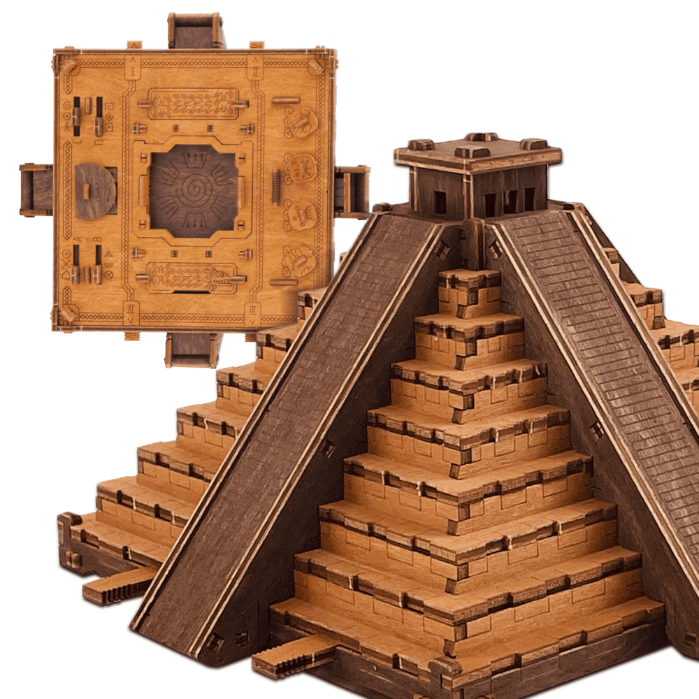 WOODEN.CITY – Escape Room Box Maya Pyramide | 3D Holzpuzzle - Lama Welt