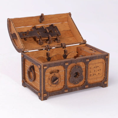 WOODEN.CITY – Escape Room Schatztruhe | 3D Holzpuzzle - Lama Welt