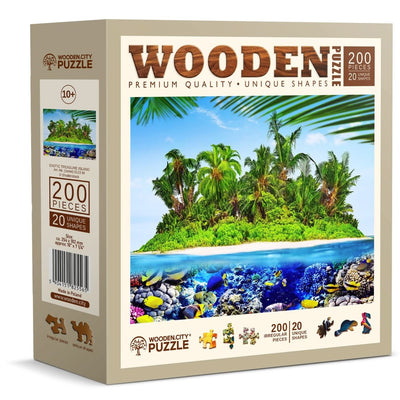 WOODEN.CITY – Exotische Schatzinsel | 3D Holzpuzzle - Lama Welt