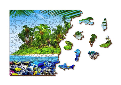 WOODEN.CITY – Exotische Schatzinsel | 3D Holzpuzzle - Lama Welt