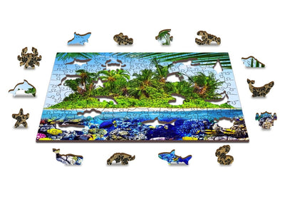 WOODEN.CITY – Exotische Schatzinsel | 3D Holzpuzzle - Lama Welt