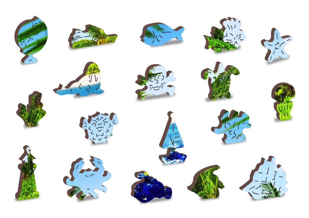 WOODEN.CITY – Exotische Schatzinsel | 3D Holzpuzzle - Lama Welt