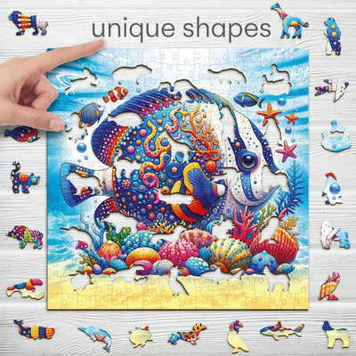 WOODEN.CITY – Exotischer Fisch | 3D Holzpuzzle - Lama Welt