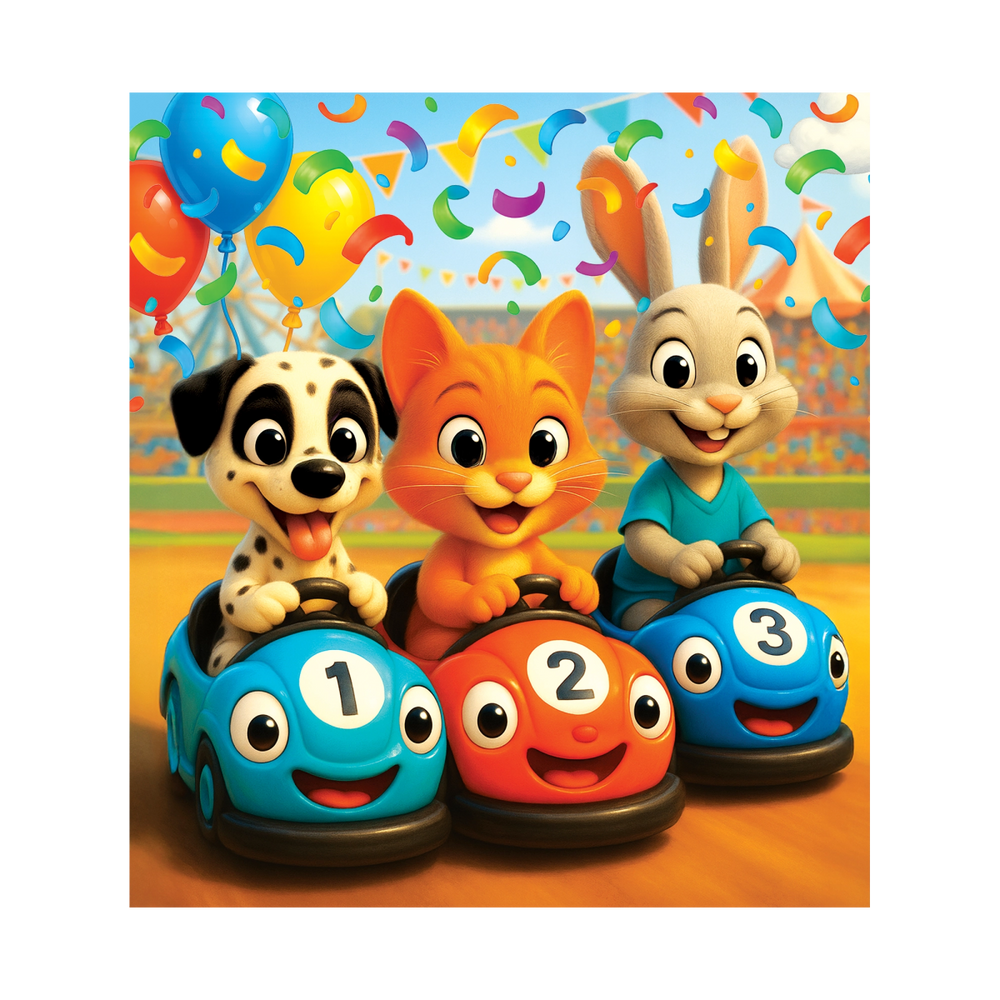 WOODEN.CITY – Fröhliche Kart - Rallye | 3D Holzpuzzle - Lama Welt