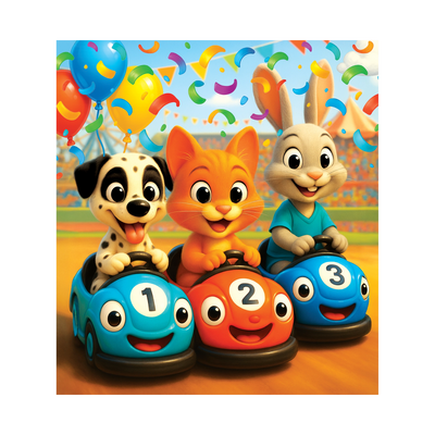 WOODEN.CITY – Fröhliche Kart - Rallye | 3D Holzpuzzle - Lama Welt