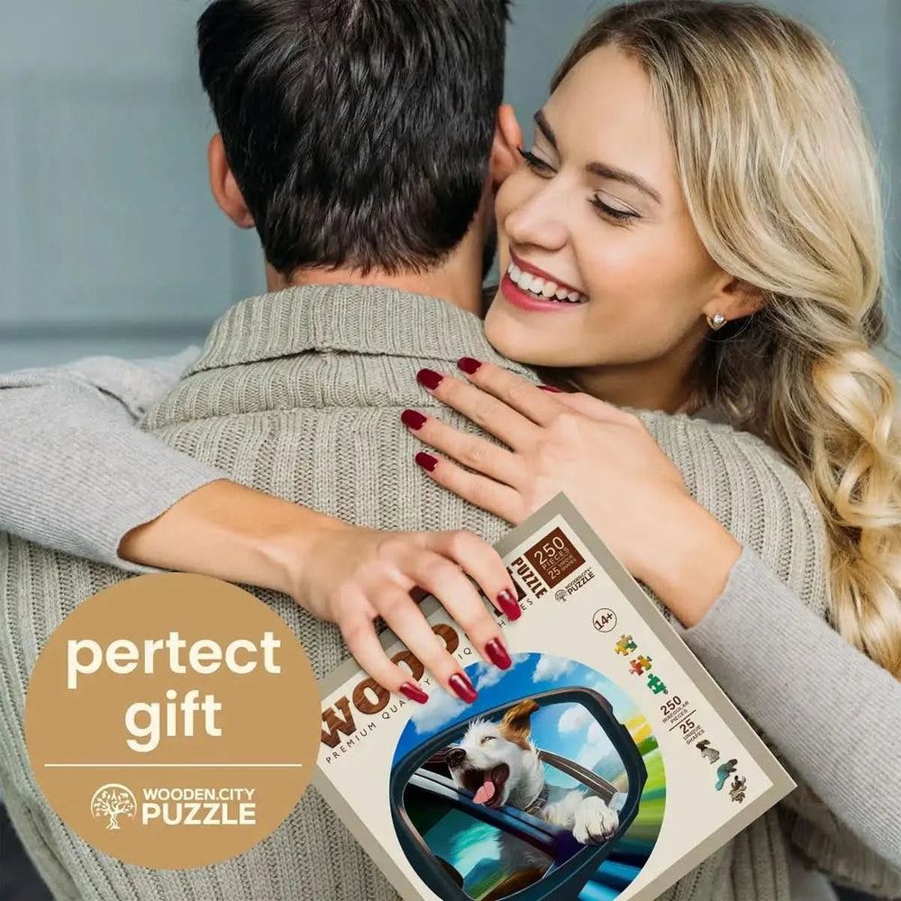 WOODEN.CITY – Fröhlicher Hund | 3D Holzpuzzle - Lama Welt