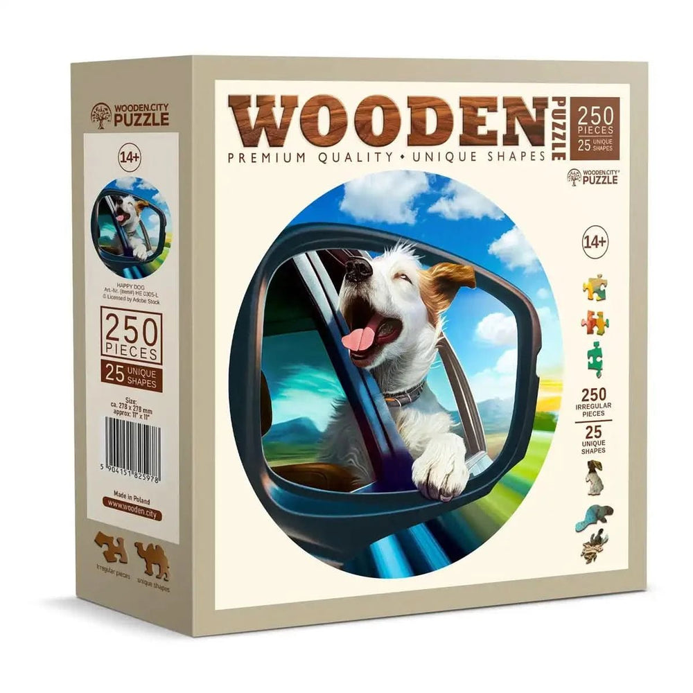 WOODEN.CITY – Fröhlicher Hund | 3D Holzpuzzle - Lama Welt