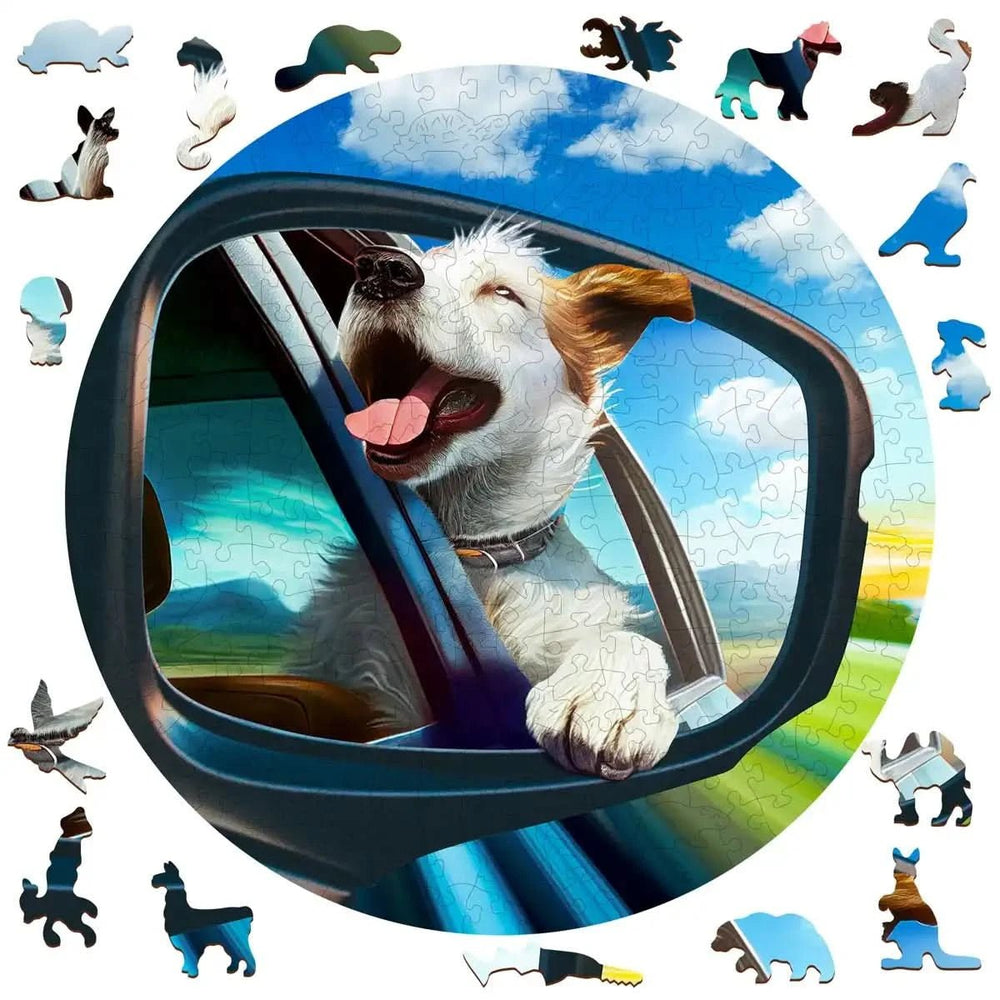 WOODEN.CITY – Fröhlicher Hund | 3D Holzpuzzle - Lama Welt