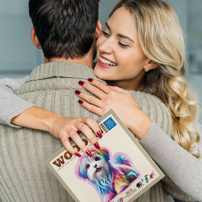 WOODEN.CITY – Fröhlicher Welpe | 3D Holzpuzzle - Lama Welt