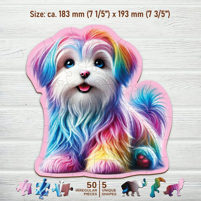 WOODEN.CITY – Fröhlicher Welpe | 3D Holzpuzzle - Lama Welt