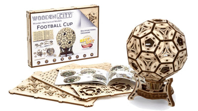 WOODEN.CITY – Fußball - Weltcup Multifunktional - Organizer | 3D Holzpuzzle - Lama Welt
