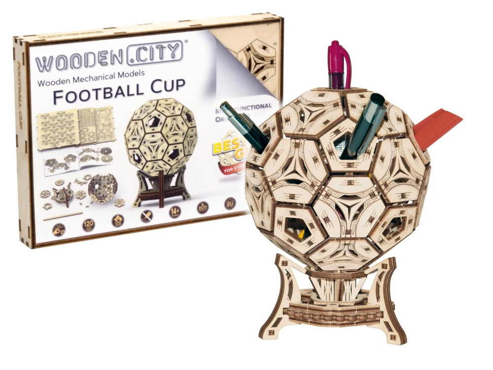 WOODEN.CITY – Fußball - Weltcup Multifunktional - Organizer | 3D Holzpuzzle - Lama Welt